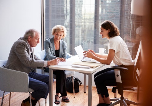 An attorney discussing Estate Planning in Washington IL with an elderly couple