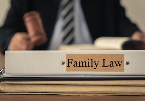 A folder labeled for Family Law in Pekin IL